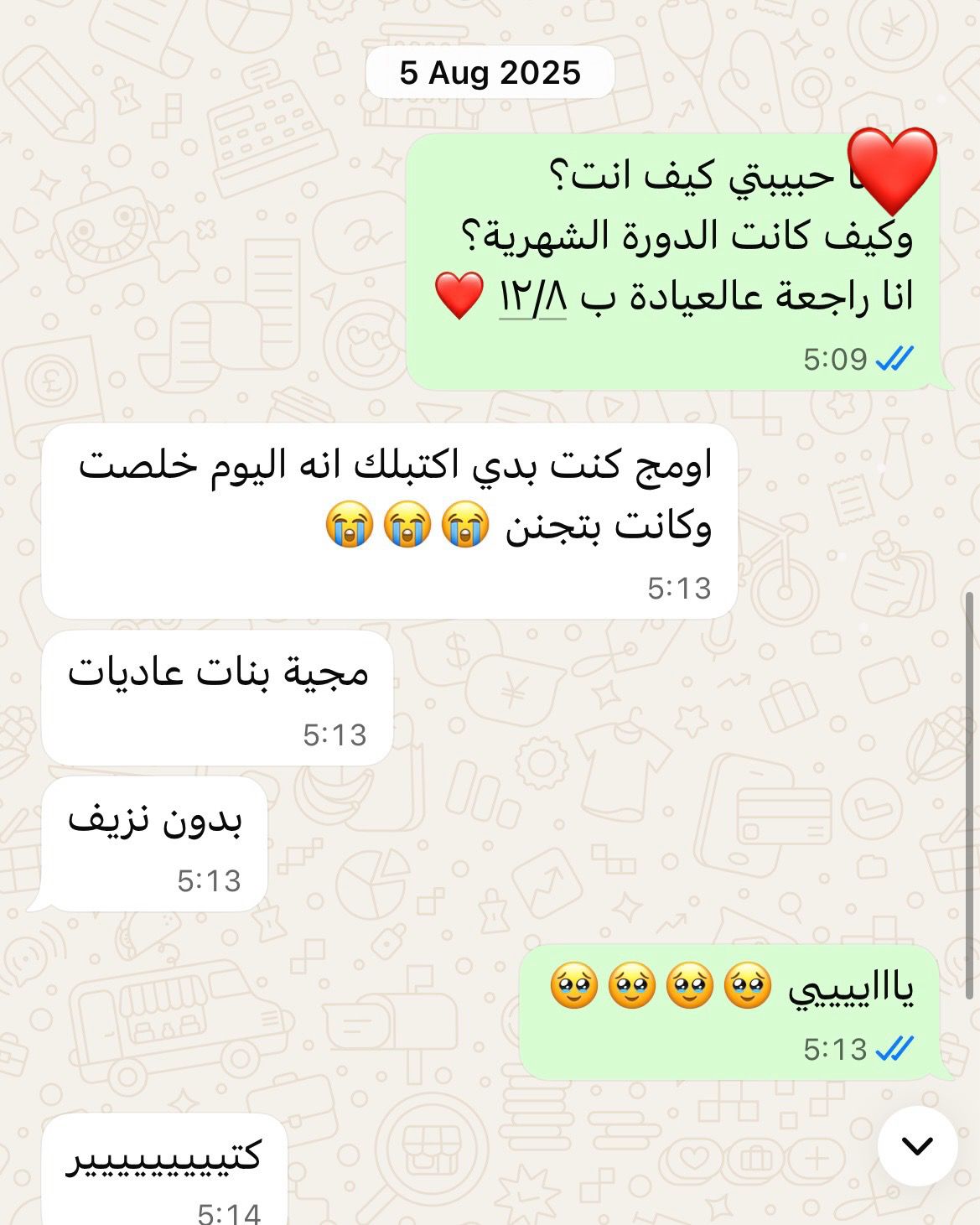 رسالة من عميلة — النزيف الغزير
